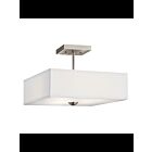 Kichler 43691NI 3-Lights Brushed Nickel 75W Semi-Flush Mount Ceiling Light