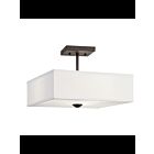 Kichler 43691OZ 3-Lights Olde Bronze 75W Semi-Flush Mount Ceiling Light