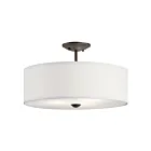 Kichler 43692OZ 3-Lights Olde Bronze 75W Semi-Flush Mount Ceiling Light