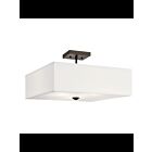 Kichler 43693OZ 3-Lights Olde Bronze 75W Semi-Flush Mount Ceiling Light