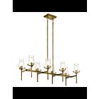 Kichler 43696NBR 8-Lights Natural Brass 100W Linear Chandelier
