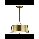 Kichler 43744NBR 3-Lights Natural Brass 100W Convertible Pendant