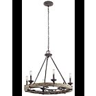 Kichler 43823WZC 6-Lights Weathered Zinc 60W Round Chandelier