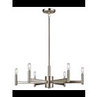 Kichler 43859SN 6-Lights Satin Nickel 60W 1-Tier Chandelier