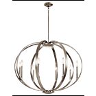 Kichler 43872CLP 8-Lights Classic Pewter 60W Round Chandelier