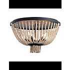 Kichler 43893DBK 5-Lights Distressed Black 60W Flush Mount Ceiling Light