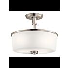 Kichler 43926NI 3-Lights Brushed Nickel 75W Flush Mount Ceiling Light