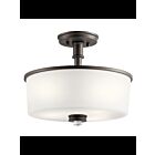 Kichler 43926OZL18 3-Lights Olde Bronze 10W LED Flush Mount Ceiling Light