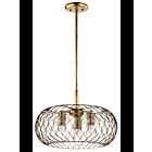 Kichler 43958NBR 3-Lights Natural Brass 100W Pendant