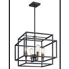 Kichler 43984BK 4-Lights Black 100W Pendant