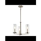 Kichler 43997NI 3-Lights Brushed Nickel 60W 1-Tier Chandelier