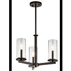 Kichler 43997OZ 3-Lights Olde Bronze 60W 1-Tier Chandelier
