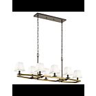 Kichler 44023NBR 8-Lights Natural Brass 60W Linear Chandelier