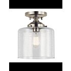 Kichler 44033NI 1-Light Brushed Nickel 75W Semi-Flush Mount Ceiling Light