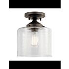Kichler 44033OZ 1-Light Olde Bronze 75W Semi-Flush Mount Ceiling Light