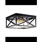 Kichler 44084BK 4-Lights Black 60W Flush Mount Ceiling Light