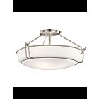 Kichler 44086NI 4-Lights Brushed Nickel 75W Semi-Flush Mount Ceiling Light