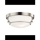 Kichler 44088NI 2-Lights Brushed Nickel 60W Flush Mount Ceiling Light