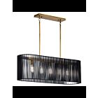 Kichler 44168BK 5-Lights Black 75W Linear Chandelier