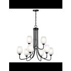 Kichler 44378BK 9-Lights Black 75W 2-Tier Chandelier