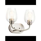 Kichler 45128NICS 2-Lights Brushed Nickel 75W Vanity Light