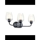 Kichler 45129BKCS 3-Lights Black 75W Vanity Light