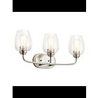 Kichler 45129NICS 3-Lights Brushed Nickel 75W Vanity Light