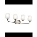 Kichler 45130NI 4-Lights Brushed Nickel 75W Vanity Light