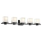 Kichler 45193BK Tully 5-Lights 500W Black Vanity Light