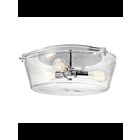 Kichler 45299CH 3-Lights Chrome 75W Flush Mount Ceiling Light