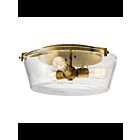Kichler 45299NBR 3-Lights Natural Brass 75W Flush Mount Ceiling Light