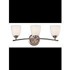 Kichler 45360BPT 3-Lights Brushed Pewter 100W Vanity Light