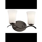 Kichler 45375OZ 2-Lights Olde Bronze 100W Vanity Light