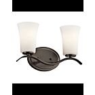 Kichler 45375OZL18 2-Lights Olde Bronze 10W LED Vanity Light