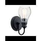 Kichler 45390BK 1-Light Black 100W Wall Sconce