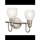 Kichler 45391NI 2-Lights Brushed Nickel 100W Vanity Light