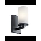 Kichler 45495BK 1-Light Black 100W Wall Sconce
