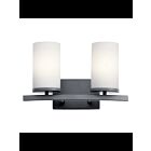 Kichler 45496BK 2-Lights Black 100W Vanity Light