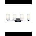 Kichler 45498BK 4-Lights Black 100W Vanity Light