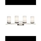Kichler 45498NI 4-Lights Brushed Nickel 100W Vanity Light
