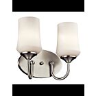 Kichler 45569NIL18 2-Lights Brushed Nickel 10W LED Vanity Light