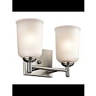Kichler 45573NI 2-Lights Brushed Nickel 100W Vanity Light