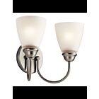 Kichler 45638NI 2-Lights Brushed Nickel 100W Vanity Light