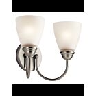 Kichler 45638NIL18 2-Lights Brushed Nickel 10W LED Vanity Light