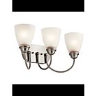 Kichler 45639NIL18 3-Lights Brushed Nickel 10W LED Vanity Light
