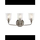 Kichler 45747CLP 3-Lights Classic Pewter 100W Vanity Light