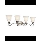 Kichler 45904NIL18 4-Lights Brushed Nickel 10W LED Vanity Light