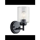 Kichler 45910BK 1-Light Black 75W Wall Sconce
