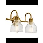 Kichler 45972NBR 2-Lights Natural Brass 75W Vanity Light