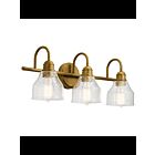 Kichler 45973NBR 3-Lights Natural Brass 75W Vanity Light